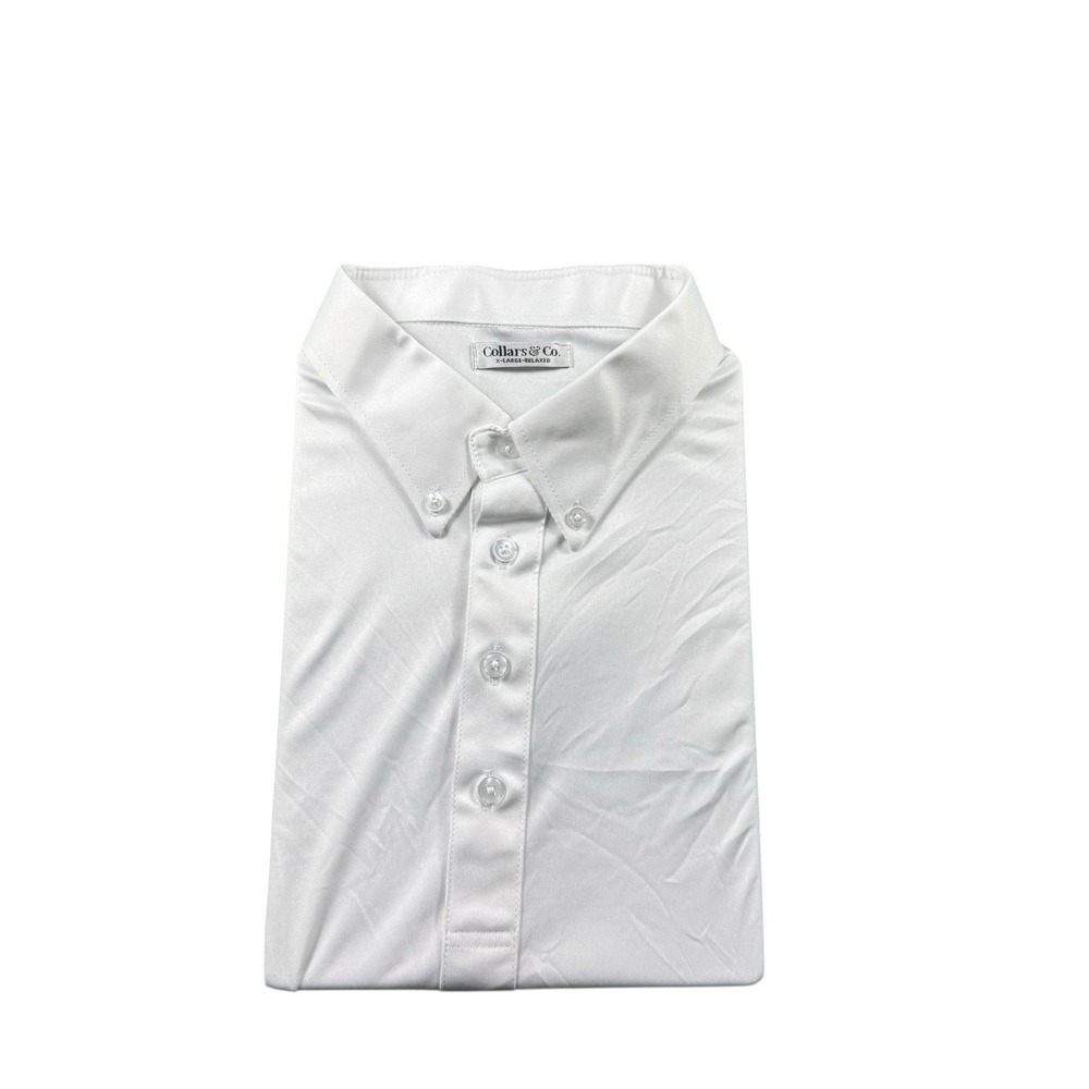 Collars & Co White Performance Dress Collar Men’s Polo Shirt Size XL Relaxed